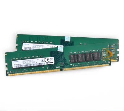 Samsung 16GB 2X 8GB PC4-2400T DDR4 2400MHz 288Pin UDIMM Desktop Memory RAM - Image 1 of 4