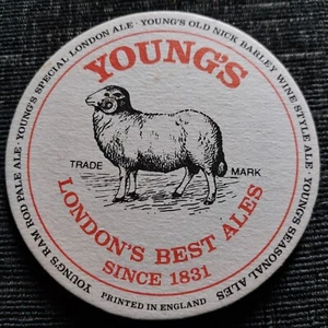 Youngs Export Beer Mat Uk Cat No 13. Wandsworth London Brewery  - Picture 1 of 2