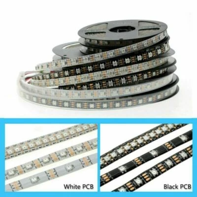 WS2812B Strip LED Lights 5050 RGB 30/60/144 LED/M IC Individual Addressable DC5V - Image 1 of 4