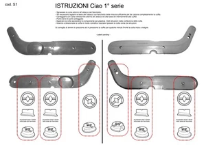 kit riparazione fianchetti GRIGIO Piaggio CIAO I° SERIE cod.S1 - Foto 1 di 2