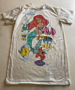 Rare Vintage The Little Mermaid Pajama Shirt Dress Disney Kids Size 4 - Picture 1 of 3