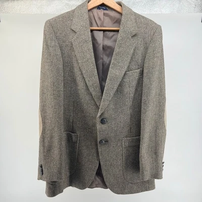 Vintage Barrage Men's Blazer 36R Tweed Elbow Patch Blazer Jacket - Image 1 of 4