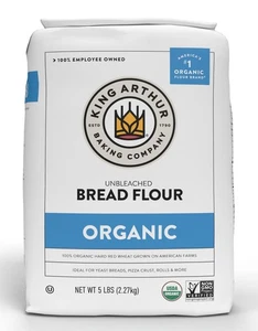 King Arthur Unbleached Organic Bread Flour - High Protein 12.7% for Lofty Yea... - Bild 1 von 6