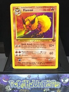 Pokemon Card Flareon 19/64 Non Holo Jungle Set WOTC Rare Light Play - Picture 1 of 2