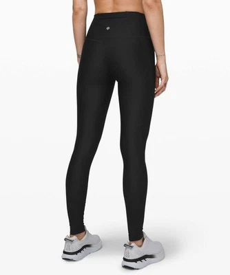 Lululemon Pants Womens 12 Black Mapped Out HR Tight 28 SenseKnit High Rise Yoga - Image 1 of 4