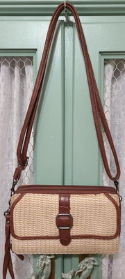 Bueno Woven Straw Crossbody Clutch Wallet Shoulder Purse - Image 1 of 4