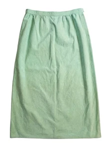 Matcha Latte Green Ultrasuede Pencil Skirt 28" Waist Vintage Size 10 - Picture 1 of 6