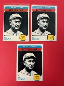 1973 Topps Ty Cobb #471 Detroit Tigers EX-MT Lot of 3 - Bild 1 von 1