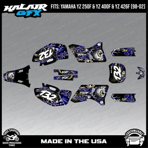 Graphics Kit for YAMAHA YZ250F YZ400F YZ426F (1998-2002) Core - GOLD - Picture 1 of 4