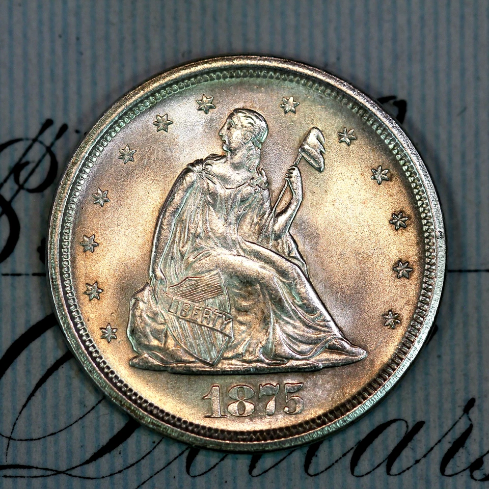 * 1875-S * PRISTINE++ GEM BU MS TWENTY CENT PIECE * FROM ORIGINAL COLLECTION - Image 1 of 3