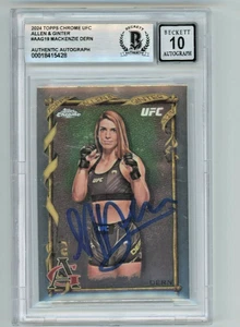 Mackenzie Dern AUTO 10 2024 Topps Chrome Allen & Ginter su scheda BAS Beckett certificato di autenticità - Foto 1 di 2