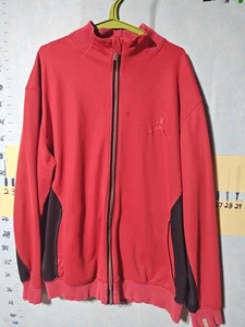 Jordan Jacket Mens XL Red Black Full Zip Track Athletic Sweatshirt Jumper Logo - Picture 1 of 13