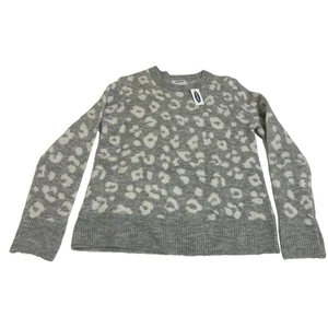 Maglione maglia donna Old Navy taglia S grigio stampa ghepardo donna mob moves nuovo con etichette - Foto 1 di 8