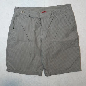 The North Face Women's Hiking Chino Shorts Button Belted Gray Pinstripe Size 12 - Picture 1 of 19