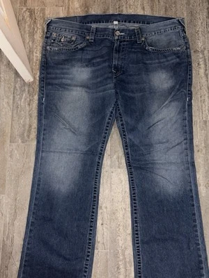True Religion Denim Jeans Size 42x32 Straight Fit With Flaps *Next Day Shipping* - Image 1 of 4