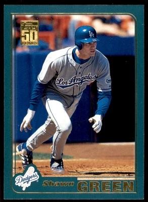 2001 Topps Shawn Green Los Angeles Dodgers #20 - Image 1 of 2