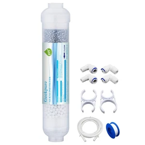 Geekpure 10 Inch Inline 6 Level Alkaline Water Filter Kit pH+1/4 Inch Connection - Bild 1 von 5