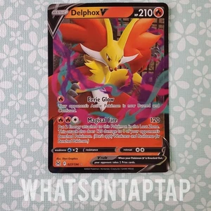 Pokemon Karte Delphox V 027/196 Ultra Rare Schwert Schild Verlorener Ursprung Einzeln NM - Bild 1 von 2