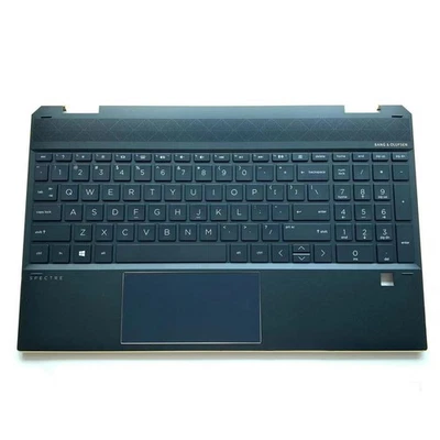 HP Spectre x360 Convertible 15 EB 15 inch (Blue ) Palmrest+ UK English Keyboard - Image 1 of 4
