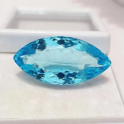 Aguamarina Azul Océano Corte Marquesa 90-92 Ct Piedra Preciosa Natural Suelta Certificado EGL Foto 1 de 4