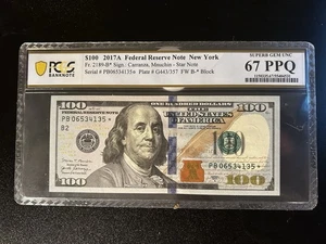 $100 2017A Star Note New York 67PPQ Superb Gem UNC - Picture 1 of 4