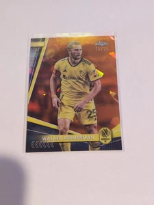 2024 Topps MLS Chrome Sapphire Walker Zimmerman Orange /25 #76 Nashville SC - Picture 1 of 2