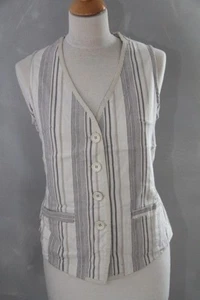 ORIGINAL LE TEMPS D'UNE SAISON Veston ecru rayé taille  XS  neuf - Imagen 1 de 1