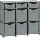 9 Cube Closet Organizers, Includes All Storage Cube Bins, Easy to Assemble Stora