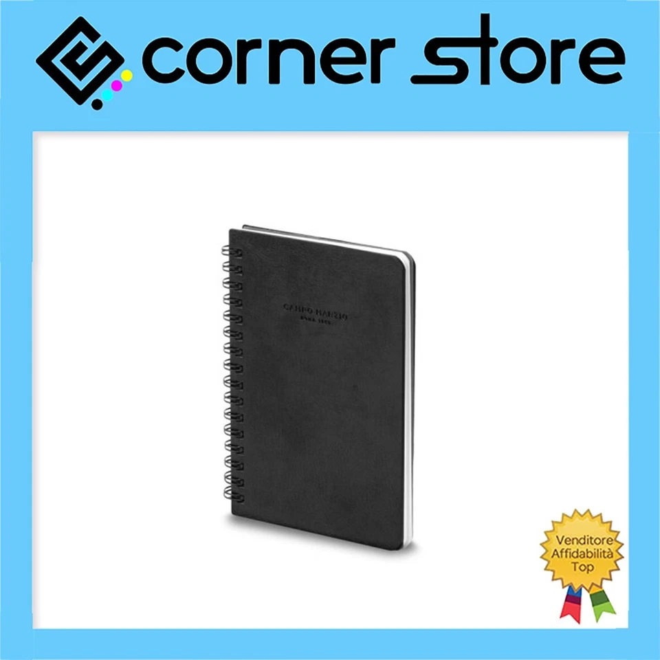 Campo Marzio - Notebook -Quaderno Taccuino a Righe con Spirale- A6 - Nero - Immagine 1 di 1