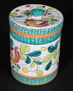 Fratelli Fanciullacci Pottery Lidded Canister Colorful Sgraffito Italy - Picture 1 of 8