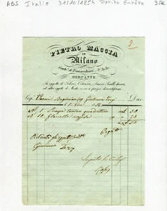 Italie - Milan 32 Contr. dé Pennachiari - Petite Entête Secteur de la Mode 1854 - Picture 1 of 1