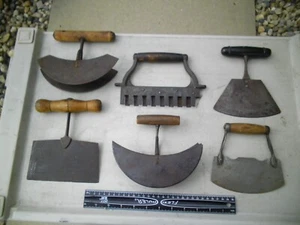 Lot of 6 Antique Vintage Primitive 1800s Food Choppers Farm Décor Early American - Picture 1 of 3