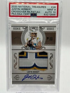 2020 National Treasures Justin Herbert RPA RC Patch AUTO /99 PSA Mint 9 Auto 10