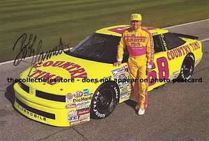 BOBBY HAMILTON AUTOGRAPHED 1991 COUNTRY TIME ROOKIE BLANK BACK PHOTO POSTCARD - Picture 1 of 1