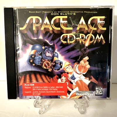 Don Bluth's SPACE ACE PC CD ROM ReadySoft Complete With Manual and Mint Disc - Image 1 of 4