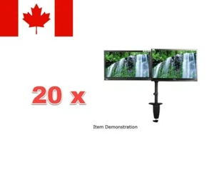 BRAND NEW 20 x Single/Dual Tilt & Turn Monitor Desk Mounts for 13" - 32" Screens - Picture 1 of 11