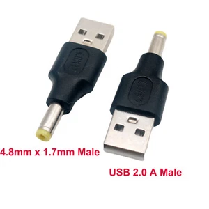 10pcs Connettore Adattatore Alimentazione DC Spina USB 2.0 A Maschio a DC 4.8mm x 1.7mm - Foto 1 di 6