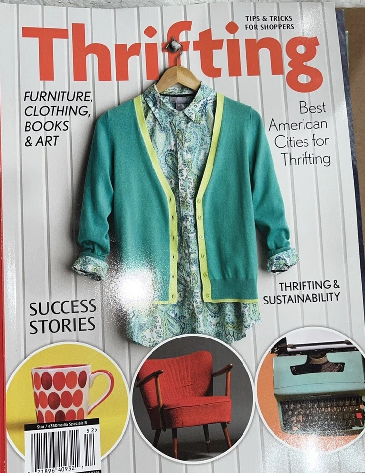 THRIFTING MAGAZINE ISSUE TIPS & TRICKS FOR SHOPPERS ART BOOKS CLOTHING FURNITURE