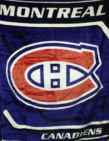 MONTREAL CANADIENS HOCKEY GAME NHL TWIN SIZE 60"x80" SOFT PLUSH THROW BLANKET Cover