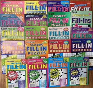 Lot of 12 Penny Press Fill-Ins Puzzle Books Famous Express Pocket Prime Unsorted - Bild 1 von 1
