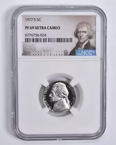PF69 UCam 1977-S Jefferson Nickel NGC Special Lbl *0965 - Picture 1 of 5