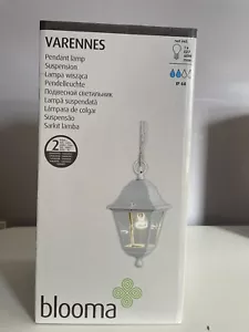 Blooma VARENNES Pendant Outdoor Lamp Hanging White Lantern IP44 - Picture 1 of 4