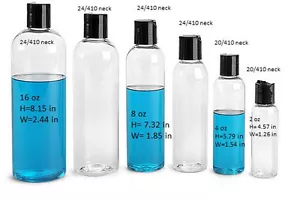 2 oz Clear Bullet Bottle PET w/ CHOICE of MIST SPRAYERS -12 sets FREE SHIPPING - Picture 1 of 8