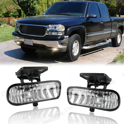 For 1999-2002 GMC Sierra 1500 2500HD 3500 2000-2006 Yukon XL Fog Lights Lamps - Image 1 of 4