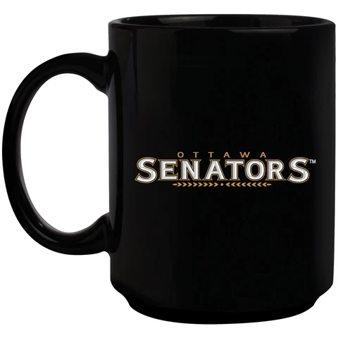 Black Ottawa Senators 15oz. Primary Logo Mug Cover