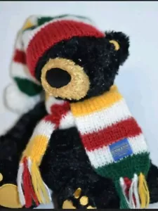 Gund Pendleton Glacier National Park Black Bear Plush Hat Scarf Mohair - Picture 1 of 5