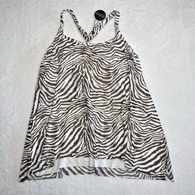 Camiseta Tankini Coco Reef Talla 36D Sujetador Talla Marrón Estampado Cebra Bebé Muñeca Corpiño Nuevo Foto 1 de 4