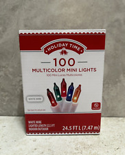 Holiday Time 100 Multicolor Lights White Wire Christmas