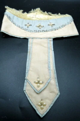 Antiguo COLLAR DE SEDA EDUARDIANO CON CUENTAS para mujer Foto 1 de 4