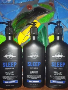 3x RARE BATH & BODY WORKS AROMATHERAPY SLEEP BLACK CHAMOMILE LOTION CREAM LOT - Picture 1 of 1